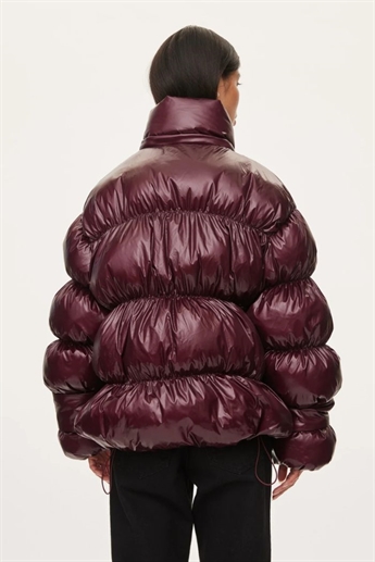 Oval Sqaure - Active Hood Jacket, Dark Burgundy